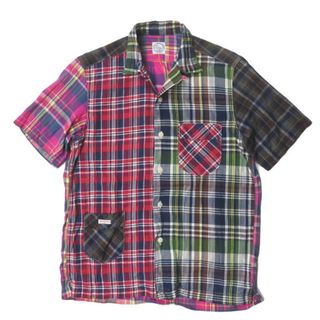 KAPTAIN SUNSHINE キャプテンサンシャイン 日本製 60'S S/S CHECK SHIRTS マドラスチェッククレイジーパターンショートスリーブシャツ KS-SH04 36 マルチカラー 半袖 オープンカラー トップス【中古】【KAPTAIN SUNSHINE】(シャツ)