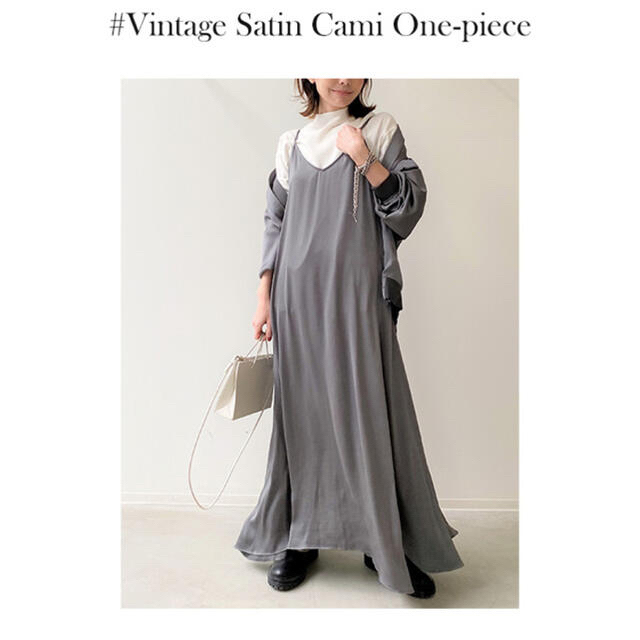 L'Appartement DEUXIEME CLASSE(アパルトモンドゥーズィエムクラス)のL'Appartement Vintage Satin Cami ワンピース レディースのワンピース(ロングワンピース/マキシワンピース)の商品写真