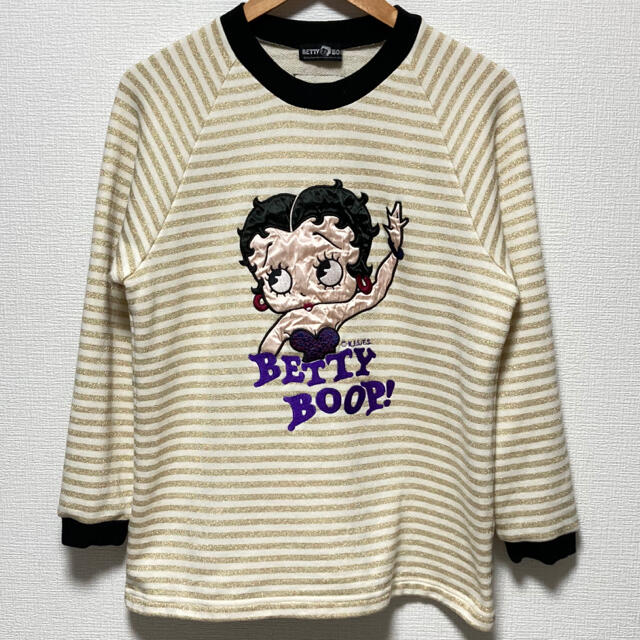 90s　ベティちゃん　スウェット　ボーダー　betty boop 貴重　美品