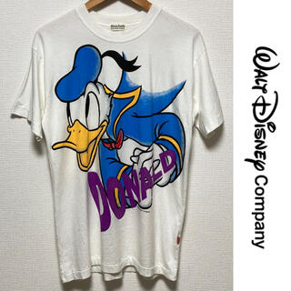 ディズニー(Disney)の90s　ドナルドダッグ　ディズニー　Tシャツ　貴重　DISNEY　デカロゴ　良好(Tシャツ(半袖/袖なし))