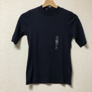 ユニクロ(UNIQLO)の新品未使用UNIQLOハイネックリブTシャツ(Tシャツ(半袖/袖なし))