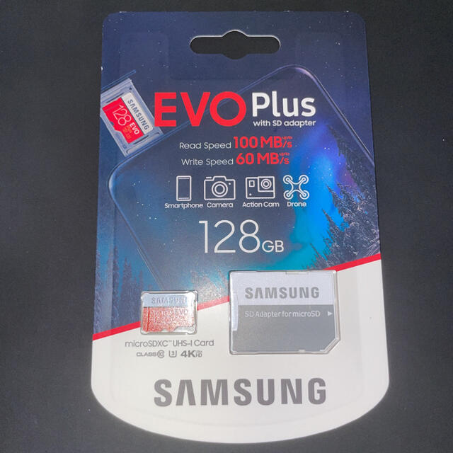 SAMSUNG(サムスン)のサムスン EVO Plus microSD マイクロSD 128GB スマホ/家電/カメラのPC/タブレット(PC周辺機器)の商品写真