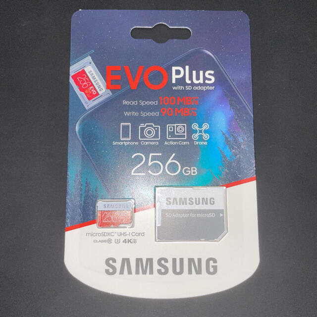 SAMSUNG(サムスン)のサムスン EVO Plus microSD マイクロSD 256GB スマホ/家電/カメラのPC/タブレット(PC周辺機器)の商品写真