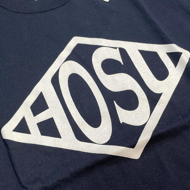 HOSU(ホス)のラスト1枚 人気アイテム！(ホス)HOSU ロゴ Ｔシャツ ネイビー XSサイズ レディースのトップス(Tシャツ(半袖/袖なし))の商品写真