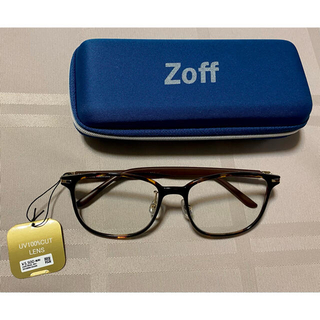 ゾフ(Zoff)のzoff  UV 紫外線カット クリアサングラス ブラウン 度なし べっ甲柄(サングラス/メガネ)