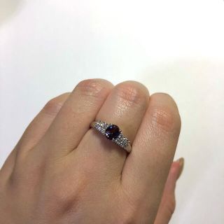 京セラクレサンベール 極上再結晶 アレキサンドライト 0.75ct リング