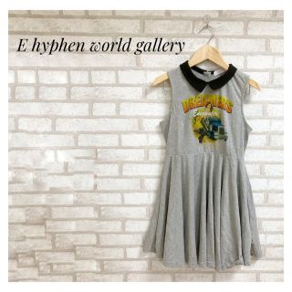 イーハイフンワールドギャラリー(E hyphen world gallery)のE hyphen world gallery レディース ワンピース F グレー(ミニワンピース)