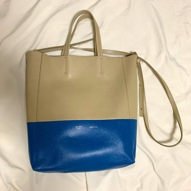 CELINE バイカラー　スモールカバ トートバッグ