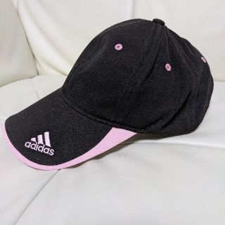 アディダス(adidas)のアディダス　黒×ピンク　キャップ(キャップ)