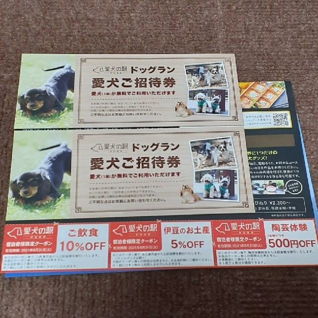愛犬の駅　ドッグラン　ご招待券 チケットの優待券/割引券(その他)の商品写真