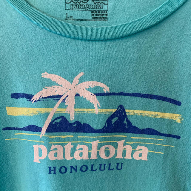 patagonia(パタゴニア)のpatagonia パタゴニアキッズTシャツグリーンSize L(150㎝) キッズ/ベビー/マタニティのキッズ服女の子用(90cm~)(Tシャツ/カットソー)の商品写真