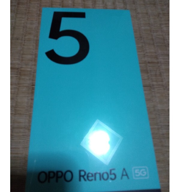 OPPO Reno5A 　新品 アイスブルー スマホ/家電/カメラのスマートフォン/携帯電話(スマートフォン本体)の商品写真