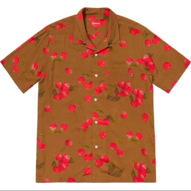 Supreme Cherry rayon チェリー レーヨン アロハ 茶 M