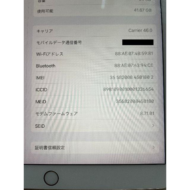 iPad Pro 10.5 セルラー SIMフリー 64GB ゴールド 5