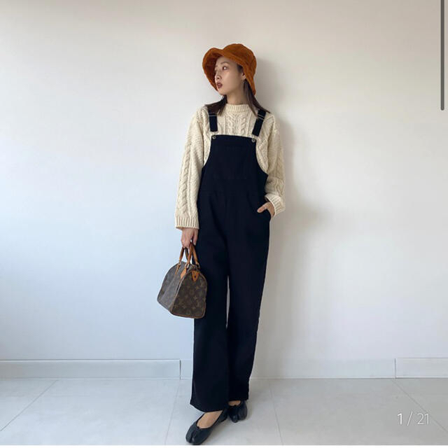 BEAMS(ビームス)のblack wide overall pants レディースのパンツ(サロペット/オーバーオール)の商品写真