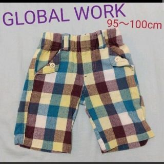 グローバルワーク(GLOBAL WORK)のGLOBAL WORK グローバルワーク チェック柄 ハーフパンツ Sサイズ(パンツ/スパッツ)