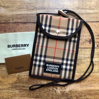 バーバリー(BURBERRY)の新品 バーバリー ロゴアップリケ ヴィンテージチェック スマホケース ショルダー(ショルダーバッグ)