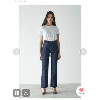 マウジー(moussy)のmousy PLAIN JEANS STRAIGHT 23インチ(デニム/ジーンズ)