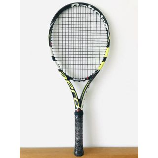 バボラ(Babolat)の【美品】バボラ『アエロプロドライブ』テニスラケット／イエロー＆ブラック／G3(ラケット)