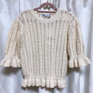 ザラ(ZARA)の【新品未使用☆タグ付き】ZARA☆サマーニット☆トップス☆(ニット/セーター)