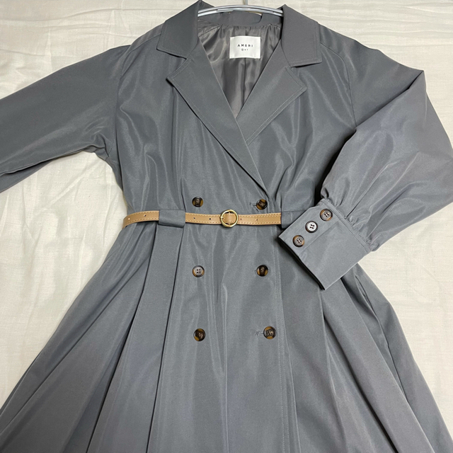 Ameri - AMERI LONG COAT LIKE BELT DRESS グレーの通販 by RINA's closet|アメリヴィンテージならラクマ VINTAGE 在庫好評