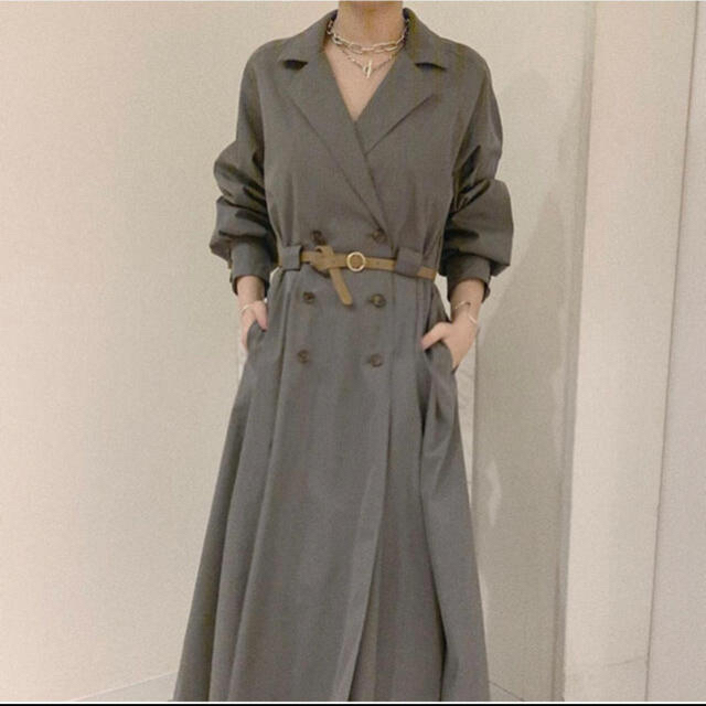 Ameri - AMERI LONG COAT LIKE BELT DRESS グレーの通販 by RINA's closet|アメリヴィンテージならラクマ VINTAGE 在庫好評