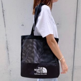 ザノースフェイス(THE NORTH FACE)のノースフェイス　メッシュ　トートバッグ　ブラック　A4すっぽり　正規品(トートバッグ)