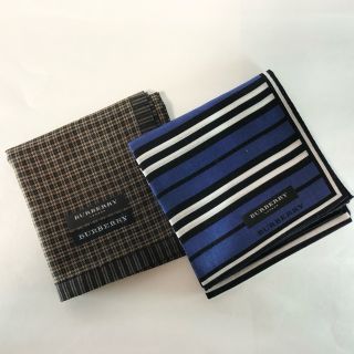 バーバリー(BURBERRY)のバーバリー ハンカチ 2枚(07-04.1)(ハンカチ/ポケットチーフ)