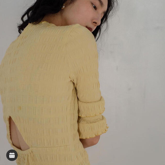 MEER. メーアShirring frilled dress(LEMON)完売 - ロングワンピース ...