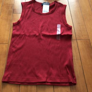 ユニクロ(UNIQLO)のタンクトップ★ユニクロ★レッド★コットンリブ★新品(タンクトップ)