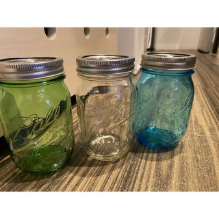 ダブルティー(WTW)のメイソンジャー Ball Mason jar ストロー用タンブラー 3点セット(グラス/カップ)