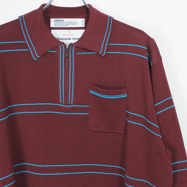 DAIRIKU Harf Zip Polo Knit メンズのトップス(ポロシャツ)の商品写真