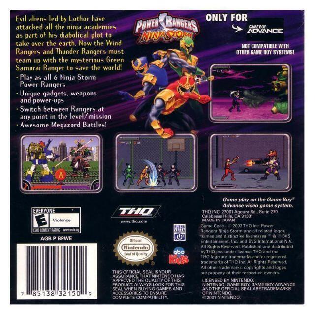 任天堂(ニンテンドウ)のパワーレンジャー Ninja Storm 海外版GBA/ニンテンドーDS 任天堂 エンタメ/ホビーのゲームソフト/ゲーム機本体(携帯用ゲームソフト)の商品写真