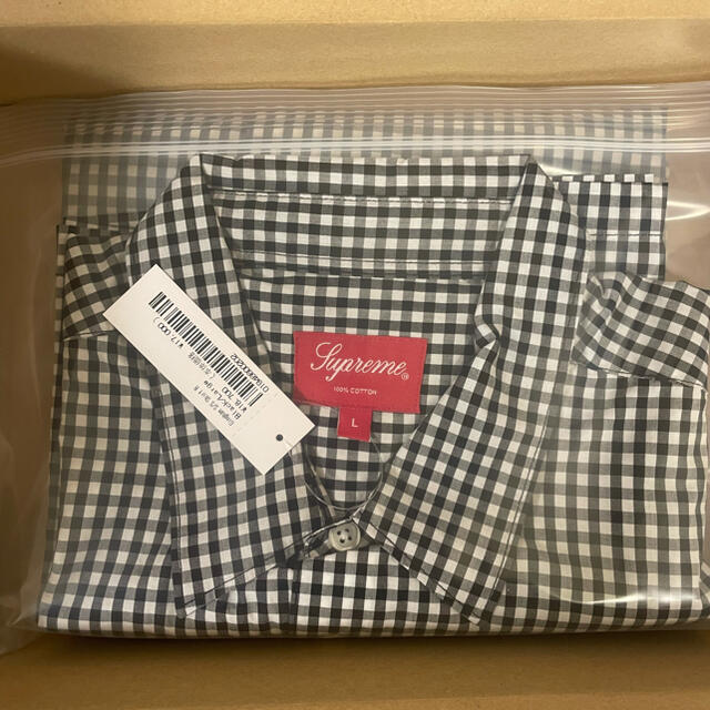 トップス supreme Gingham S/S Shirt Black 限定 正規 tripkicks.com