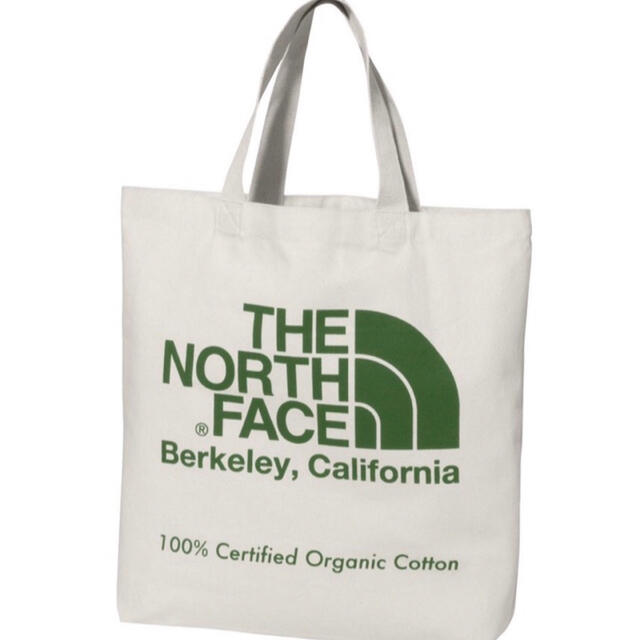 THE NORTH FACE(ザノースフェイス)の21年モデル 新品 未使用 ノースフェイス オーガニックコットン トート  緑 レディースのバッグ(トートバッグ)の商品写真