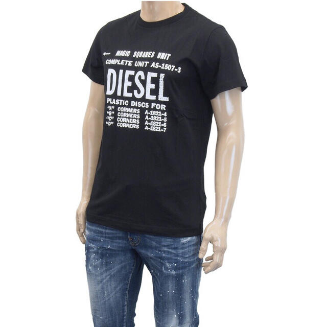 DIESEL(ディーゼル)の【新品】ディーゼル DIESEL Tシャツ 半袖 00SXE6 0091 黒 L メンズのトップス(Tシャツ/カットソー(半袖/袖なし))の商品写真