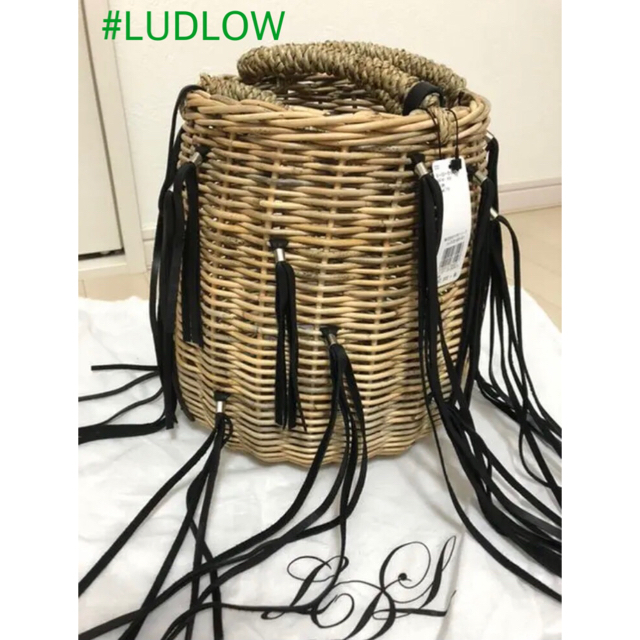 LUDLOW(ラドロー)の【値下げ】LUDLOW ラドロー フリンジ バスケット ラタン カゴバッグ M レディースのバッグ(かごバッグ/ストローバッグ)の商品写真