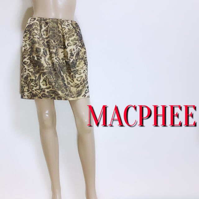 MACPHEE(マカフィー)の主役♪マカフィー 上品箔ラメ レオパードスカート♡エンフォルド トゥモローランド レディースのスカート(ミニスカート)の商品写真