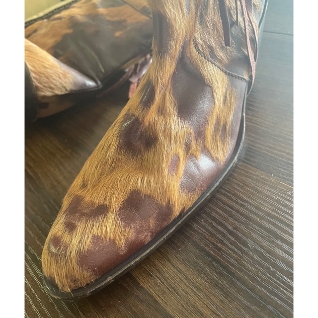 ハラコ革素材ブーツandレッグウォーマー レディースの靴/シューズ(ブーツ)の商品写真