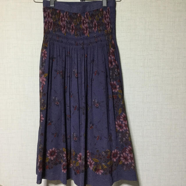 *値下げ ¥3222→¥2111  レトロ 花柄 スカート 9号  レディースのスカート(ロングスカート)の商品写真