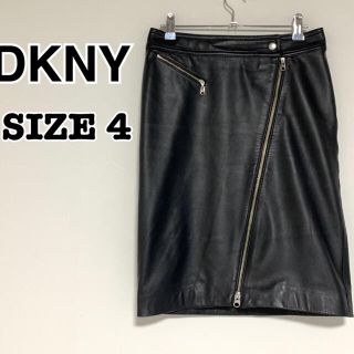 DKNY ダナキャラン　スカート　レザー　ラム