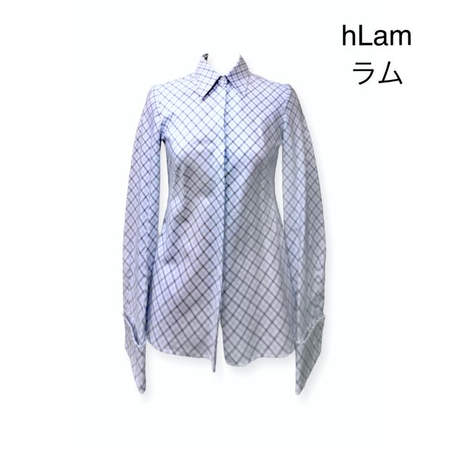 hLam ラム 最高級 イタリア製 チェック柄 シャツ | フリマアプリ ラクマ