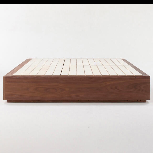 MUJI (無印良品) - 無印良品 収納ベッド ウォールナット材 セミダブル