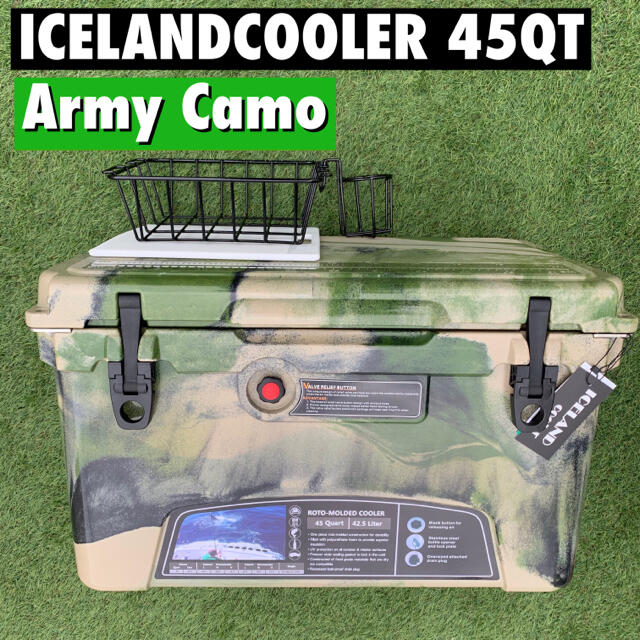 赤バルブ アイスランドクーラーボックス 45QT ICELAND cooler