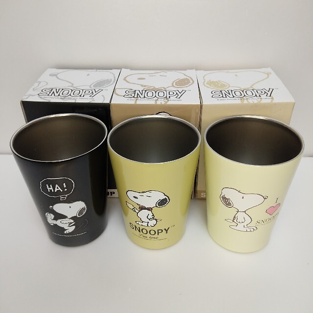 SNOOPY(スヌーピー)の【3点セット(480ml)】スヌーピー2way保冷保温ステンレスタンブラー インテリア/住まい/日用品のキッチン/食器(タンブラー)の商品写真