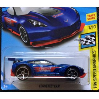 シボレー(Chevrolet)のHW Hot Wheels ホットウィール コルベット C7.R ブルー 青(ミニカー)