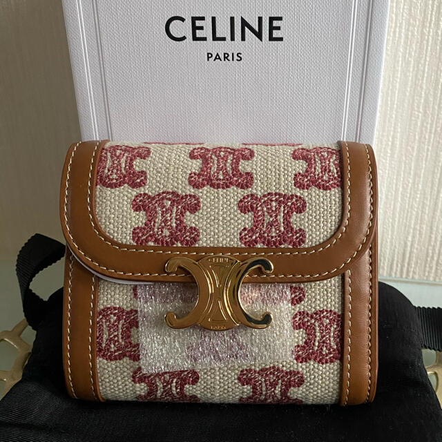 未使用✨セリーヌ celine 財布 三つ折り財布 トリオンフブラック