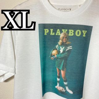 プレイボーイ(PLAYBOY)のPLAYBOY プレイボーイ プリントTシャツ アメフトガール サイズXL(Tシャツ/カットソー(半袖/袖なし))