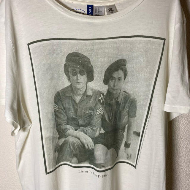 H&M(エイチアンドエム)のH＆M ジョンレノン＆オノヨーコ Tシャツ サイズEUR:S メンズのトップス(Tシャツ/カットソー(半袖/袖なし))の商品写真