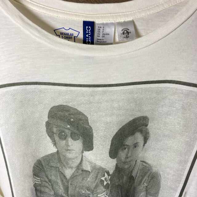 H&M(エイチアンドエム)のH＆M ジョンレノン＆オノヨーコ Tシャツ サイズEUR:S メンズのトップス(Tシャツ/カットソー(半袖/袖なし))の商品写真